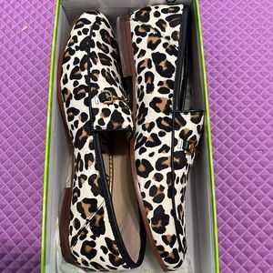 Sam Edelman Loraine white leopard print.NWOT In box and perfect
